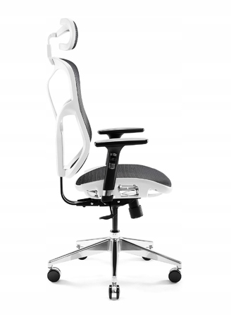 Ергономічне офісне крісло Diablo Chairs V-Basic до 150 кг, чорно-біле