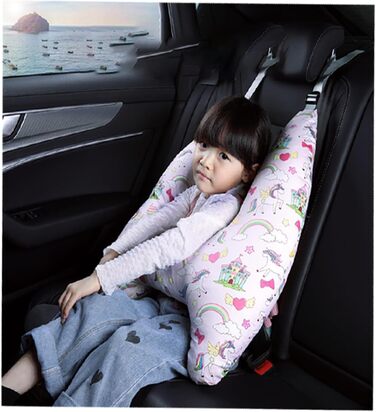 OHAANYY Sleep Pillow for Car Kids & Travel Pillow Kids Car, Car Pillow Kids/Sleep Pillow Kids Car, H-shaped Pillow Car Suitable for Holiday Travel for Children (Headrest not included)
