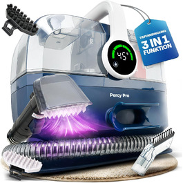 Вашсаугер з пароочищувачем Percy Pro – 1800W, 13kPa, для чищення м'яких меблів та килимів (Блакитний)