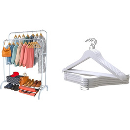 псевдоім'я:: 10 дерев'яних вішалок для одягу білого кольору