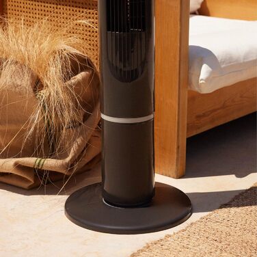 Вентилятор підлоговий Newlux W130 безлопатевий, 45W, 103.5 см, 3 режими, 70° осциляція, таймер 12h, з пультом, чорний