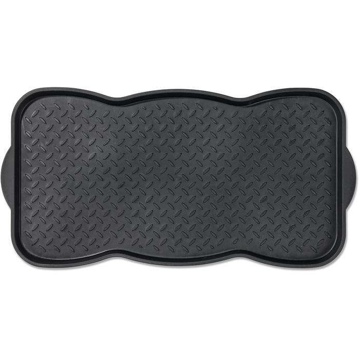 Carpido Shoe Drip Tray 3-Piece Set Shoe Rack Tray - Food Bowl Mat Bowl Mat Shoe Board Shoe Tray – Shoe Tray Drip Tray Black 38x75 cm