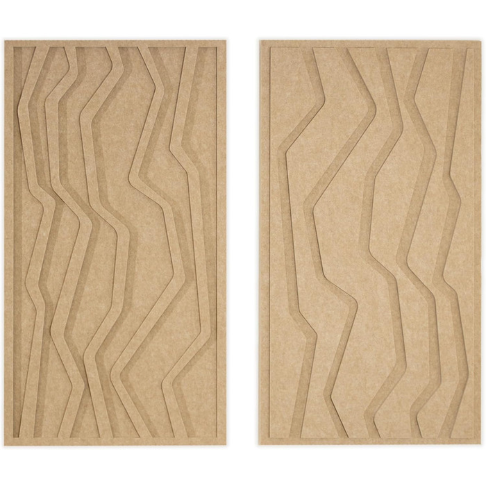 Набір акустичних панелей NIC’BRUX (3 шт.), 80x44 см – сучасні звукопоглинаючі панелі зі стінового PET-фільцу для вітальні, офісу та домашньої студії (колір: очеретяний беж)