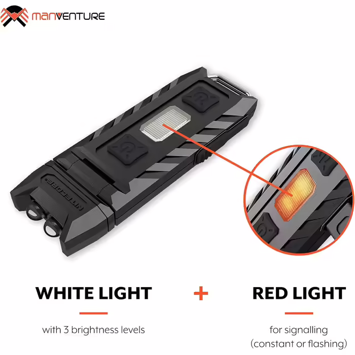 Nitecore Thumb - 85 Lumen, USB rechargeable, adjustable lamp head