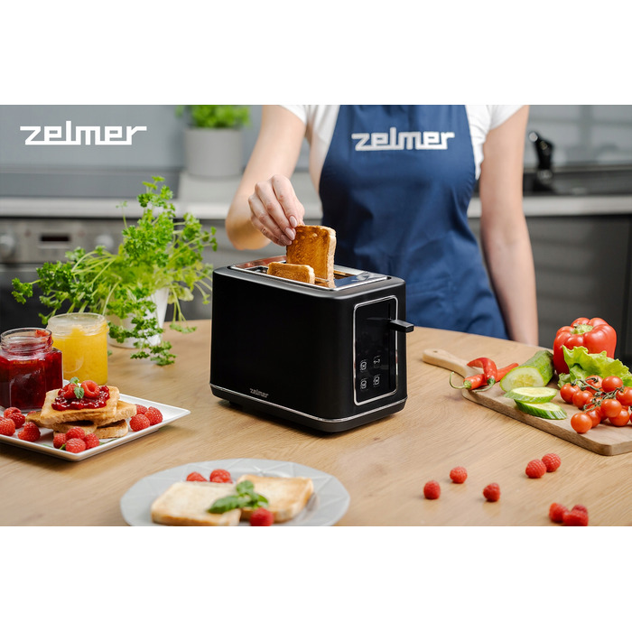 Тостер Zelmer ZTS7990, чорний, 7 рівнів просмаження, 750 Вт, на 2 скибки