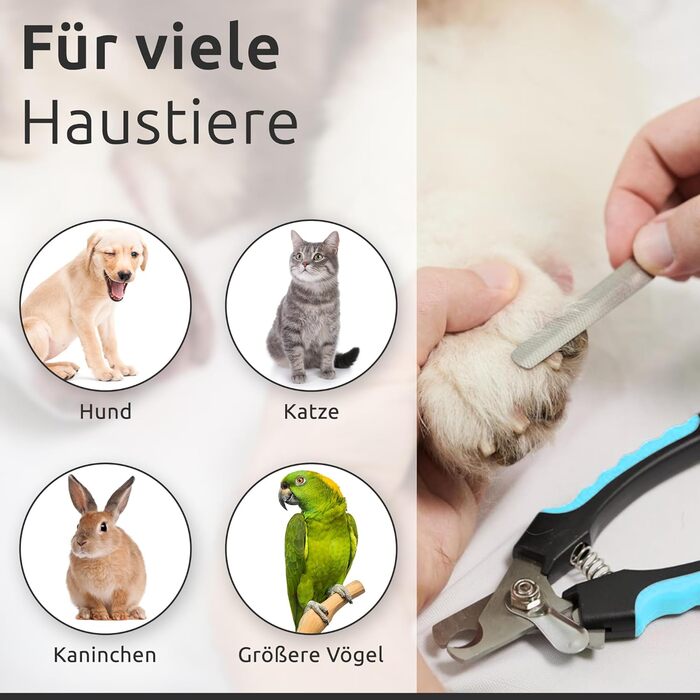 Професійні когтерізки ECENCE для собак та котів з пилочкою - нержавіюча сталь, безпечні та точні