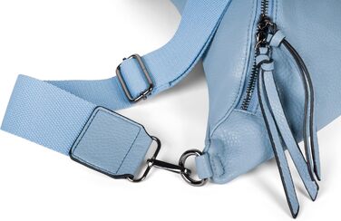 Сумка жіноча styleBREAKER напівмісяць велика, кросбоді, блакитна. Регульований ремінець, 37x17 см