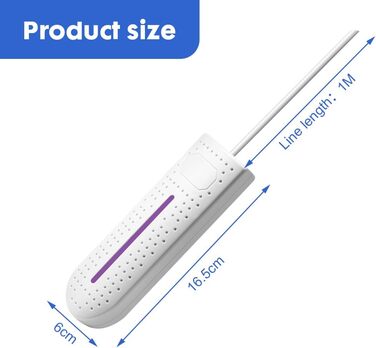 Електричний сушильник для взуття, портативний, 360° сушіння, антибактеріальний, для черевиків, рукавичок, шкарпеток