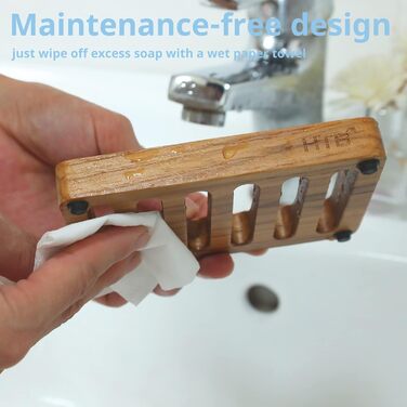 Дзеркальна миска для мила з текового дерева HTB, дизайн 