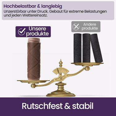 Килимок для дому та вулиці DEXI, 43x90 см, коричневий, водонепроникний, з антиковзким покриттям