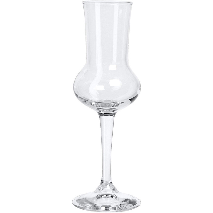 Бокали для бренді Bormioli Rocco Riserva Grappa 80 мл, скляні, прозорі, набір 6 шт.