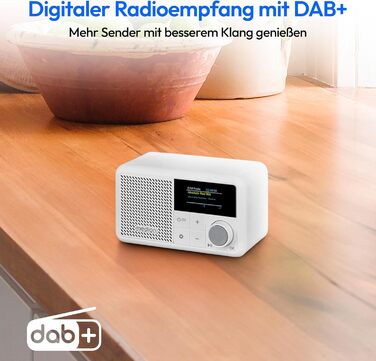 MEDION S66822 Портативне міні-радіо DAB+ з Bluetooth, акумулятор до 6,5 годин, дисплей, телескопічна антена, таймер сну, будильник, AUX, USB-C, зелений