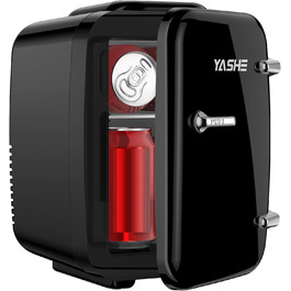 Міні-холодильник YASHE 4L для косметики та напоїв, 220V/12V, термоелектричний, чорний