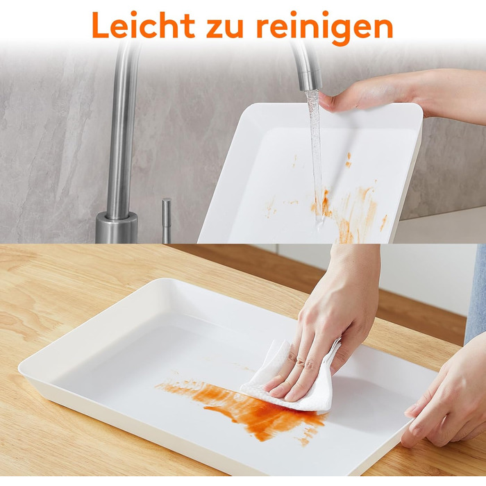 Набір сервірувальних тарілок Lifewit, 4 шт., 36.7 x 24 см, BPA-free, для буфетів, свят, пікніків, сніданків та закусок, білий