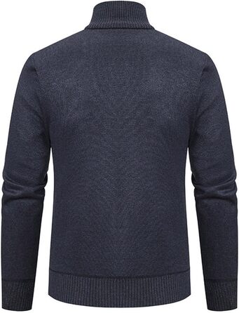 Кардиган чоловічий на блискавці з кишенями, трикотажна куртка, з довгим рукавом, світшот, Regular Fit, теплий кардиган, класичний пуловер для холодної осені та зими (Сірий, M)