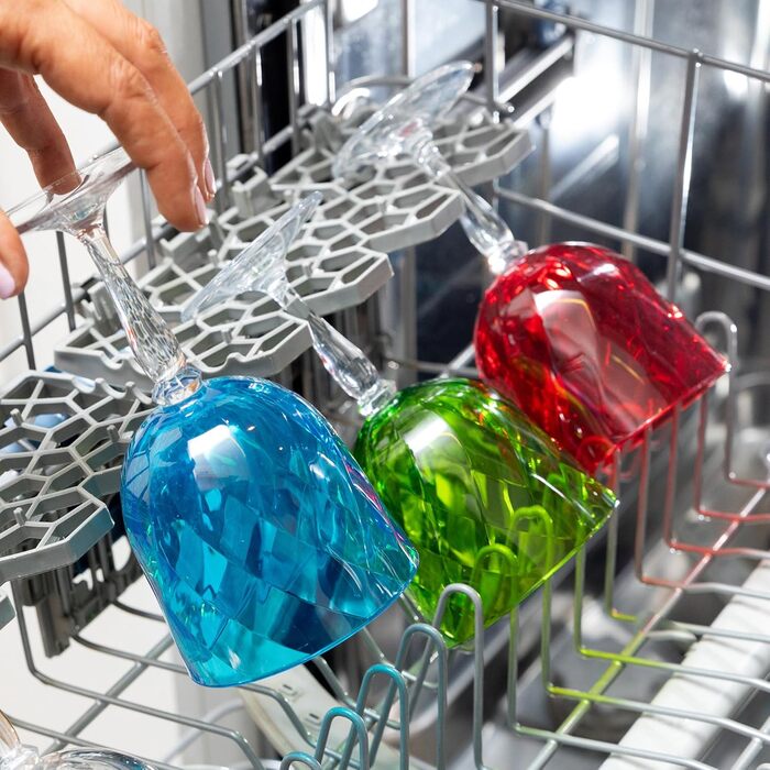 Набір келихів Omada Design Linea Diamond Rot (4 шт., 27,5 cl) з акрилу, для дому та вулиці