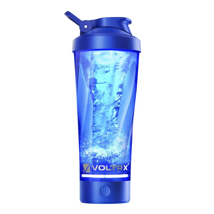 VOLTRX Преміум електричний шейкер для протеїну Tritan (BPA-free) 700 мл, портативний блендер USB, темно-синій - для спорту та фітнесу