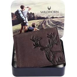 Чоловічий шкіряний гаманець WildHorn Antlers Hunter (темно-коричневий)