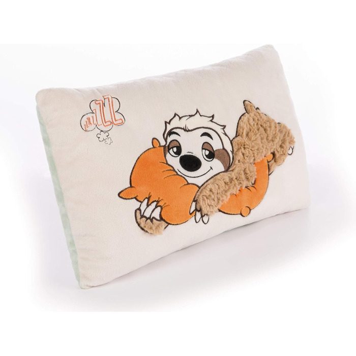 Дитяча подушка NICI Лінивець Wave Dave, прямокутна 43x25 см, м'яка плюшева іграшка, бежевий
