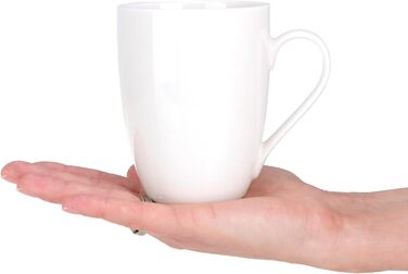 Набір керамічних чашок Com-Four® 6 шт. 350 мл - чайник для гарячих та холодних напоїв, 12 шт. - сучасний дизайн, кольорові ручки, блакитний/зелений/сірий