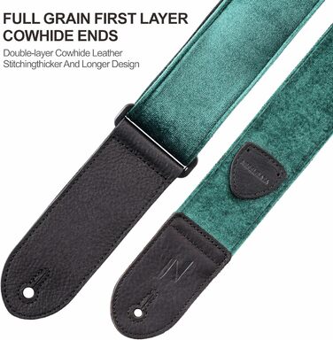 Гітарний ремінь Nefelibata з повного нубуку, вінтажний велюровий ремінь, безкоштовний подарунок: 4 медіатори + фіксатори ременя + кнопка для ременя, подарунок для бас-гітари, електро- та акустичної гітари (вишуканий фіолетовий, колір Різдва C#)