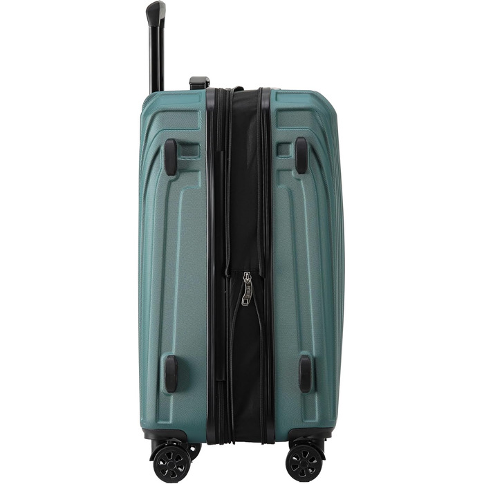 Валіза Beibye з жорсткою оболонкою, TSA-замок, подвійні колеса, розширення, темно-зелений (76 см)