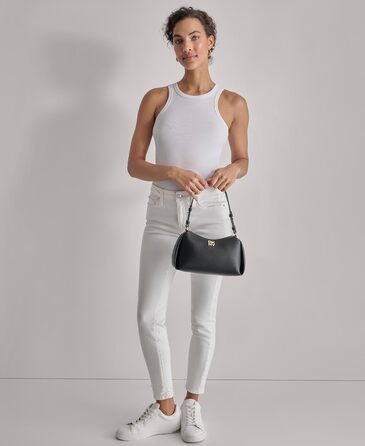 Сумка жіноча DKNY Fashion Soft Classic Tote чорно-золота повсякденна