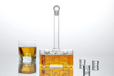 Whiskey Decanter, Handmade Thor's Hammer Decanter, Transparent Creative Whisky Carafe Drink Dispenser For Wine, Brandy, Bourbon, Scotch And Schnapps 400ml