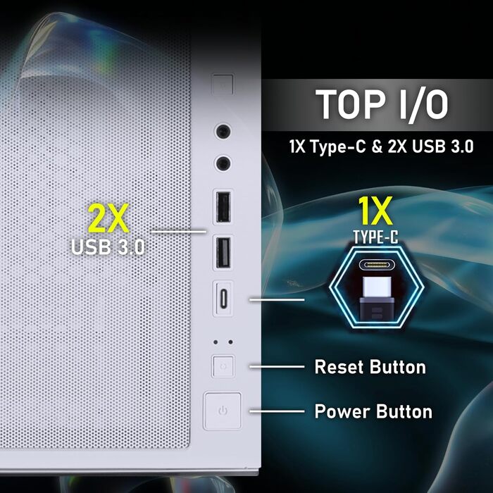 Корпус ПК BitFenix CETO Premium Edition Mid Tower (білий)