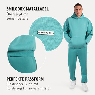 Світшот SMIODOX Dawson для чоловіків - Oversize з капюшоном, стильний та зручний для спорту та повсякденного носіння (XL, Petrol)