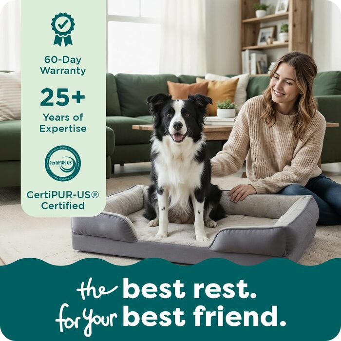 Ліжко для собак Furhaven Velvet Waves, сірий граніт, 91x69x20 см. Підходить для великих, середніх та малих собак.