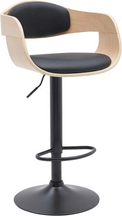 Kingston Adjustable Bar Stool with Premium Faux Leather Upholstery - Durable Metal Frame, 330lb Capacity