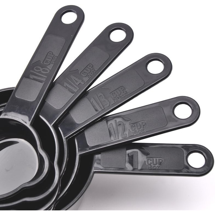 Measuring cup and spoon set, 11-piece plastic measuring cup and spoon set for dry and liquid ingredients, 5 measuring cups and 6 measuring spoon set for kids for cooking and baking, color: Green