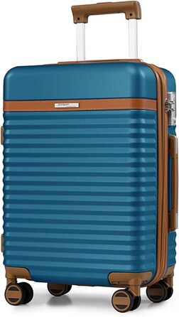 Чемодан Joyway ABS з розширенням, набір 4-х коліс та TSA-замком. В комплекті: сумка та косметичка (Блакитний, M)