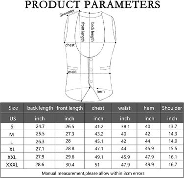 Жилет чоловічий стильний вінтажний Hi-Tie з коміром V-подібний без рукавів для весілля, офіційних заходів, прому, темно-червоний, XL