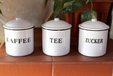 Ambiente Haus 51206 Tea/Coffee/Sugar Box 12 cm Enamelled