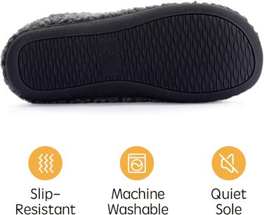 Тапочки халатні жіночі RockDove з штучного хутра Sherpa, сіро-темного кольору (42/43 EU)