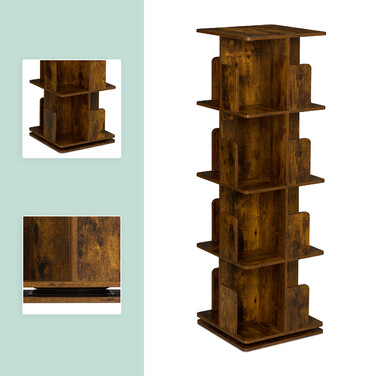 Corner Bookshelf with Industrial Design