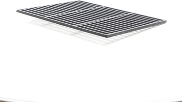 Чорний чавунний гриль-роштва для вугільного та газового гриля Wiltec, для BBQ, емальований гриль-вставка (45 x 35 см)