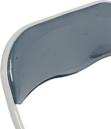 Складні стільці Harbour Housewares сірі, 2 шт, м'які, металевий каркас, для офісу, кухні, їдальні