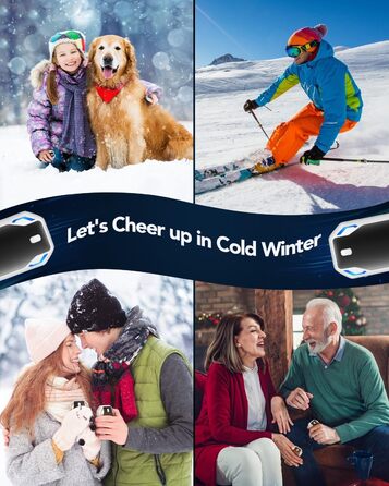 Електричні грілки для рук PHEJIE, 2 шт. - 3 режими нагріву, портативні, для активного відпочинку, кемпінгу, гольфу, подарунок для жінок та чоловіків (чорний/білий)