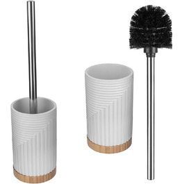 Набір для туалету KADAX: щітка для унітазу з тримачем, комплект для ванної кімнати, без свердління (круглий, білий)