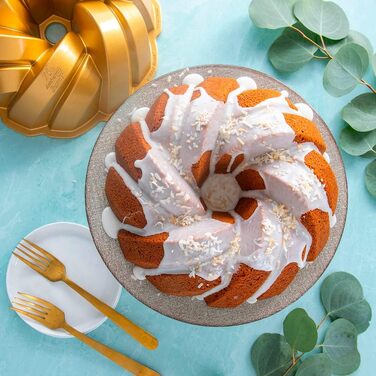 Форма для випічки Nordic Ware 95577, річкова плетіння, золота, на 12 порцій