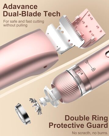 Електричний жіночий епілятор 2 в 1 з тримером, silky splash, Rose Gold, IPX7, з керамічними лезами