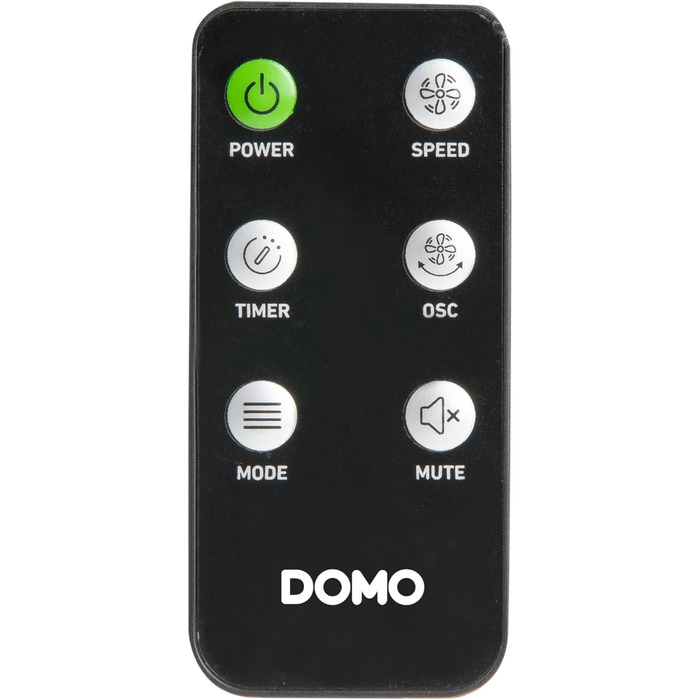 Вентилятор підлоговий DOMO DO8152 з пультом дистанційного керування, 3 швидкості, 4 режими, таймер 8 годин, чорний