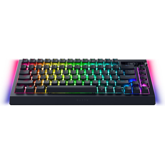 Механічна ігрова клавіатура Razer BlackWidow V4 Pro 75% з Green Switch, RGB Chroma, 6 макро-клавіші, Doubleshot ABS, QWERTY US-розкладка, чорна