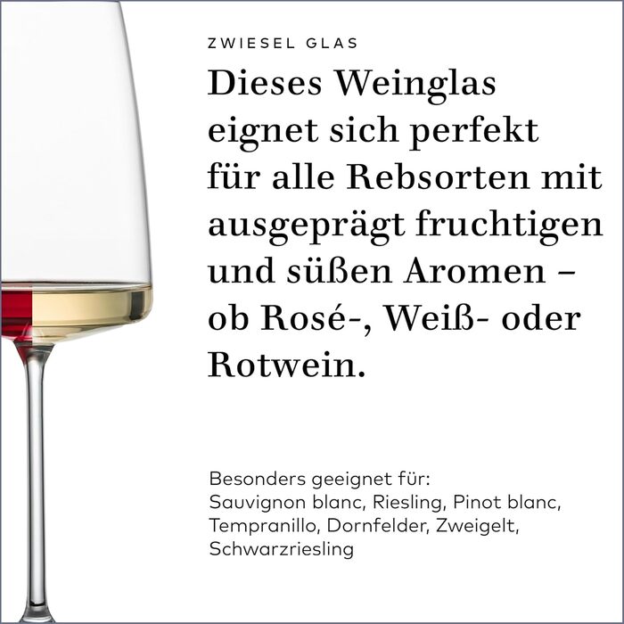 Набір келихів для вина Zwiesel Glas Vivid Senses (2 шт.), німецька якість, Tritan-кристал, для фруктових вин