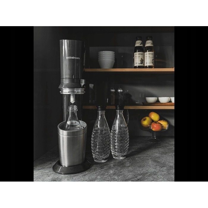 Сифон для газування води SodaStream Crystal 3.0, сріблястий, з балоном CO2