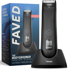 Триммер для тіла та інтимної зони Groomed Rooster – чоловічий, водонепроникний, з LED-підсвічуванням, 90 хв роботи, станція зарядки