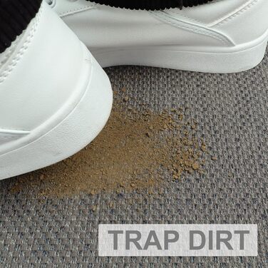 Килимок для дому LEKEEPGO 43 x 75 см, сірий, антиковзаючий, миючий, для входу, поглинаючий бруд